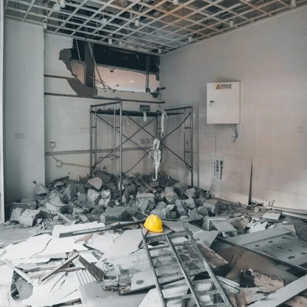 white and black metal frame